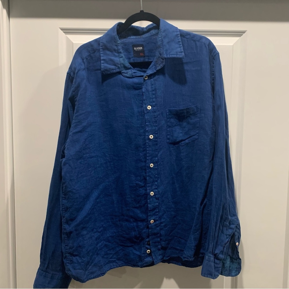 Benson button up size xl 100% linen